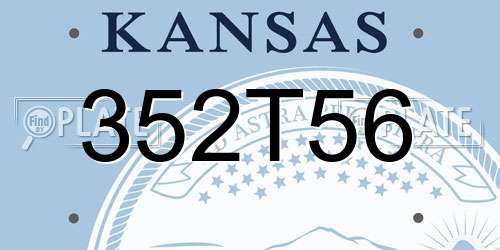 352T56 Kansas License Plate