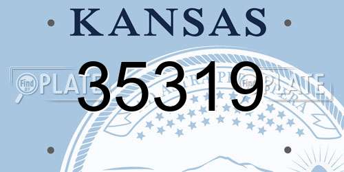 35319 Kansas License Plate