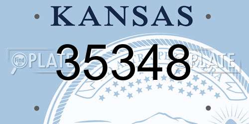 35348 Kansas License Plate