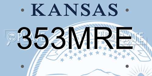353MRE Kansas License Plate