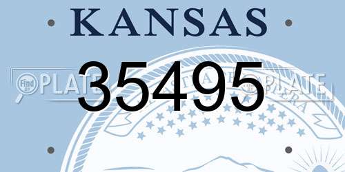 35495 Kansas License Plate