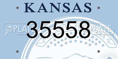 35558 Kansas License Plate