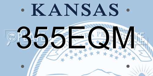 355EQM Kansas License Plate
