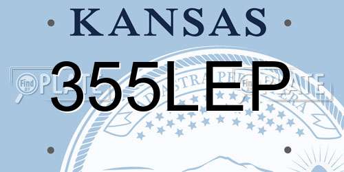 355LEP Kansas License Plate