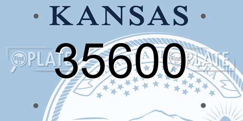 35600 Kansas License Plate