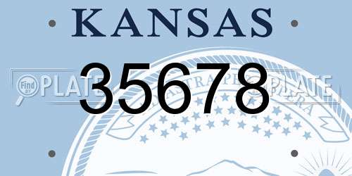 35678 Kansas License Plate