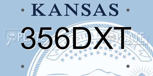 356DXT Kansas License Plate