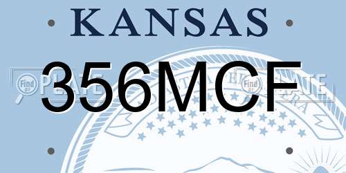 356MCF Kansas License Plate