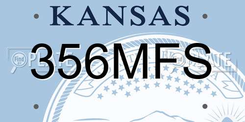 356MFS Kansas License Plate