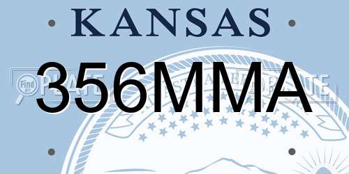 356MMA Kansas License Plate