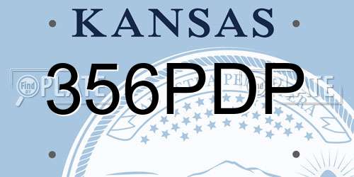 356PDP Kansas License Plate