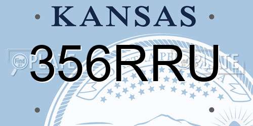 356RRU Kansas License Plate