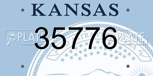 35776 Kansas License Plate