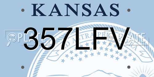 357LFV Kansas License Plate