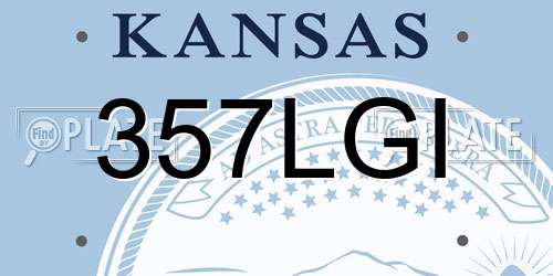 357LGI Kansas License Plate