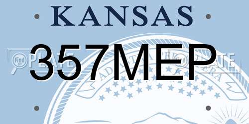 357MEP Kansas License Plate