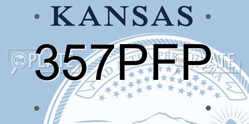 357PFP Kansas License Plate