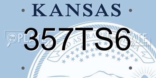 357TS6 Kansas License Plate