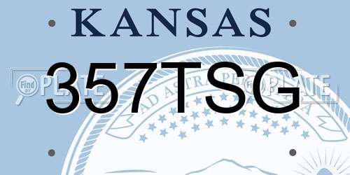 357TSG Kansas License Plate