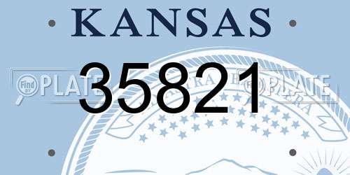 35821 Kansas License Plate