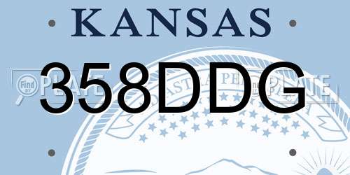 358DDG Kansas License Plate
