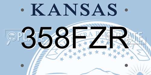 358FZR Kansas License Plate