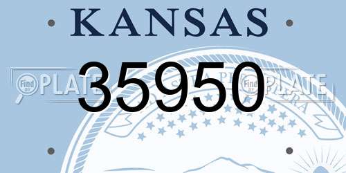 35950 Kansas License Plate
