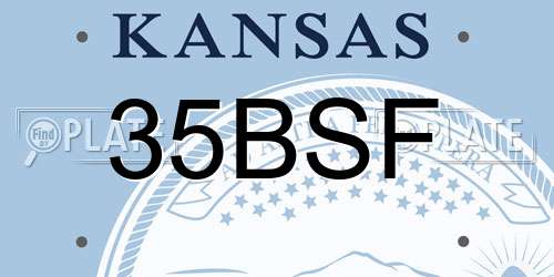 35BSF Kansas License Plate