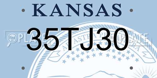 35TJ30 Kansas License Plate