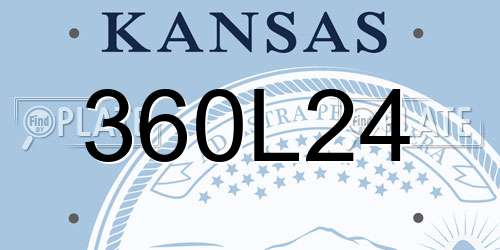 360L24 Kansas License Plate