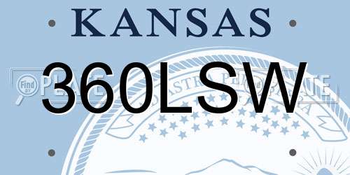 360LSW Kansas License Plate