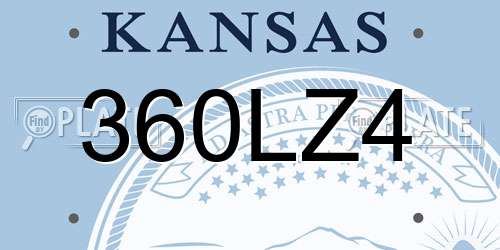 360LZ4 Kansas License Plate