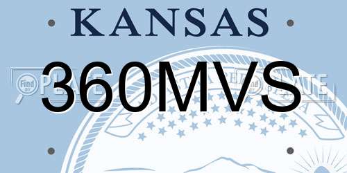 360MVS Kansas License Plate