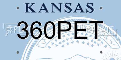 360PET Kansas License Plate