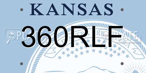 360RLF Kansas License Plate