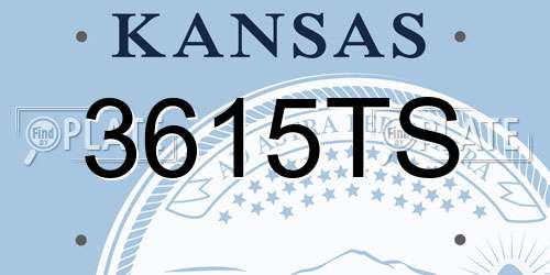 3615TS Kansas License Plate