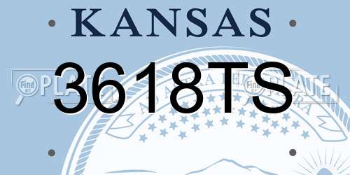 3618TS Kansas License Plate