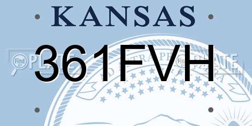 361FVH Kansas License Plate