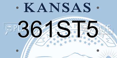 361ST5 Kansas License Plate
