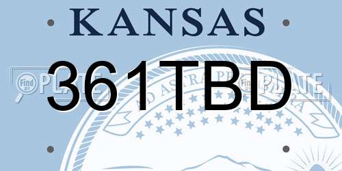 361TBD Kansas License Plate