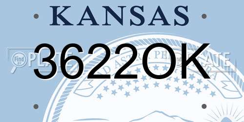 3622OK Kansas License Plate