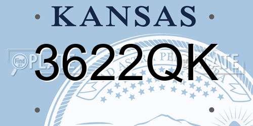 3622QK Kansas License Plate