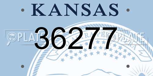 36277 Kansas License Plate