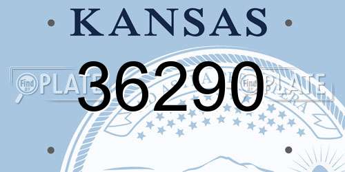 36290 Kansas License Plate