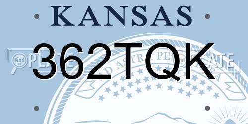 362TQK Kansas License Plate