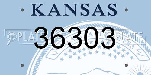 36303 Kansas License Plate