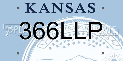 366LLP Kansas License Plate