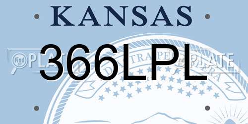 366LPL Kansas License Plate
