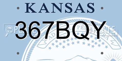 367BQY Kansas License Plate