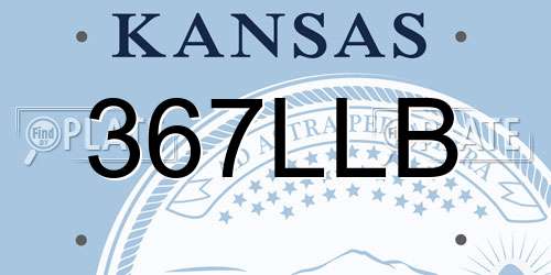 367LLB Kansas License Plate